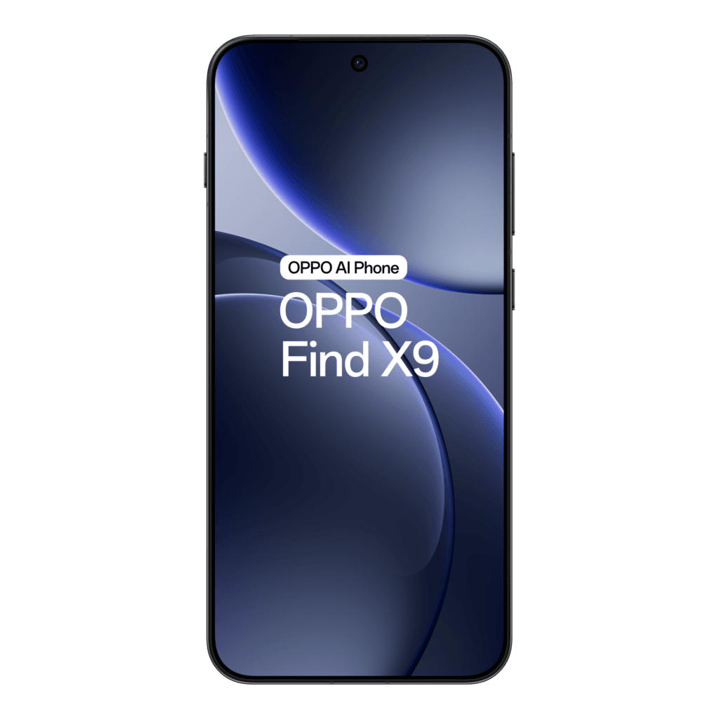 OPPO Find X9 showcasing slim body design and bright OLED display
