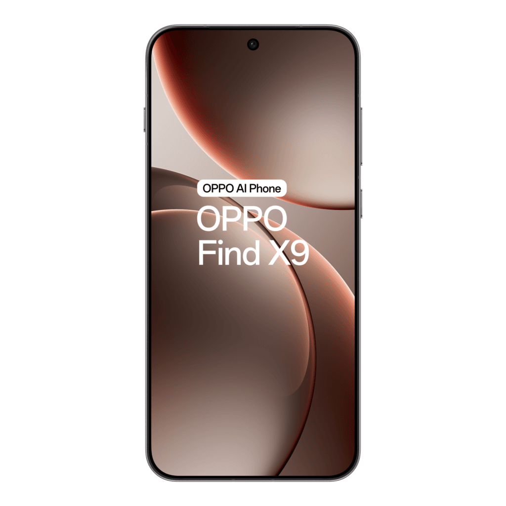 OPPO Find X9 showcasing slim body design and bright OLED display