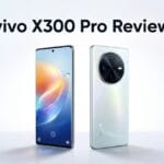 Vivo X300 Pro front and back view with the title Vivo X300 Pro Review on a light background.
