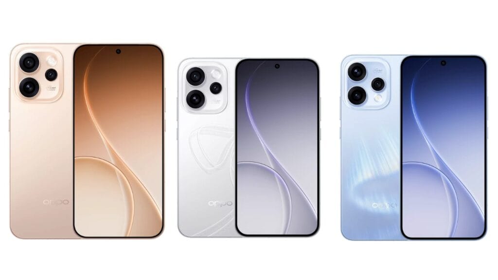 side by side comparison of the reno 15 series