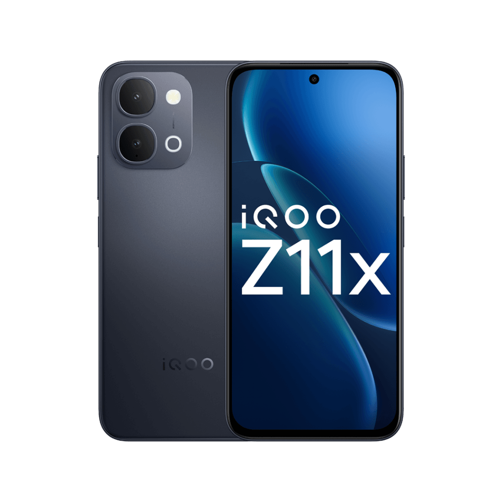 The iQOO Z11x 5G features a large display with a 120Hz refresh rate for smoother scrolling and gaming.