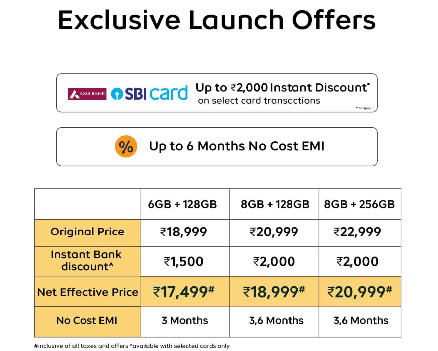 iQOO Z11x 5G smartphone with pricing information for the Indian market.