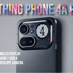 Nothing Phone (4a) Pro smartphone showing transparent design and triple camera system