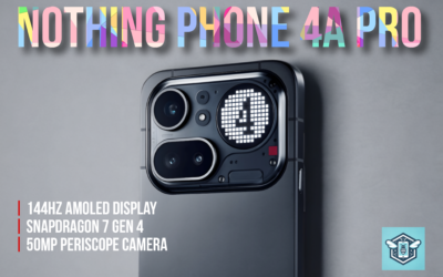 Nothing Phone (4a) Pro smartphone showing transparent design and triple camera system