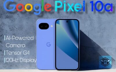 Google Pixel 10a smartphone showing design and dual camera system.