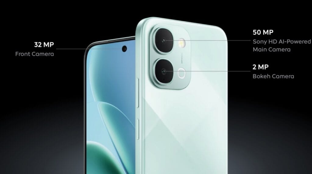 Dual rear camera module of the iQOO Z11x 5G smartphone.