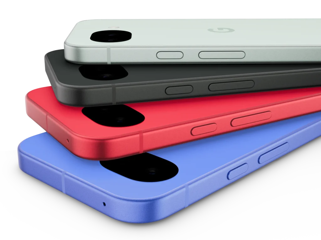 Google Pixel 10a colour variants including Lavender, Berry, Fog and Obsidian.